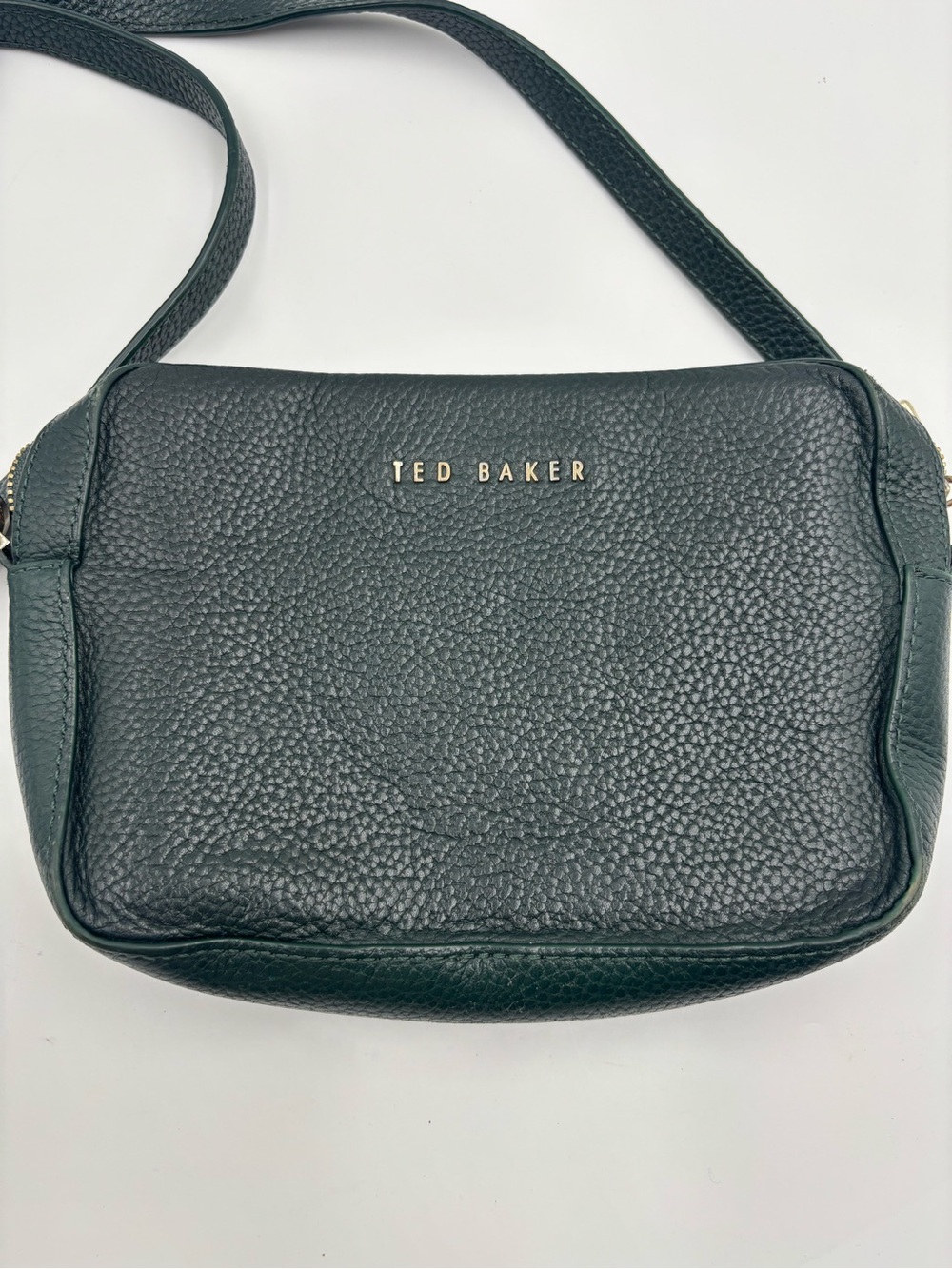 Ted Baker london Green Pebbled Leather Crossbody Bag 8x6